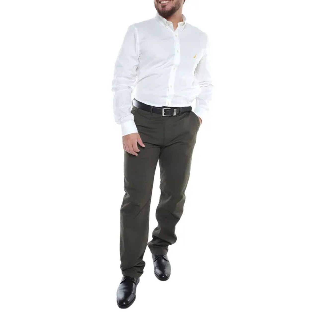 Camisa de botones Nautica ⚓️ color Blanco Talla XL Entalle Regular
