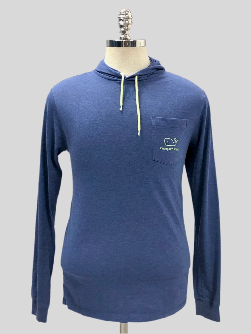 Camiseta con capucha Vineyard Vines 🐳 color azul grisaceo con Diseño de Ballena Talla S