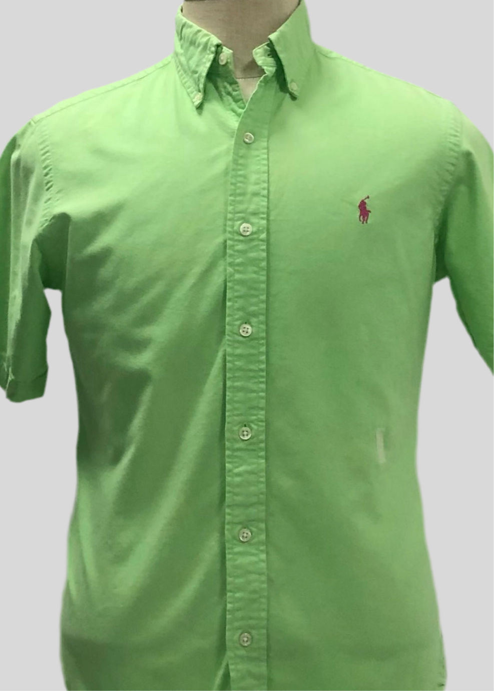 Camisa de botones Polo Ralph Lauren 🏇🏼 Oxford en color verde intenso Talla S Entalle Clásico (ver descripción)