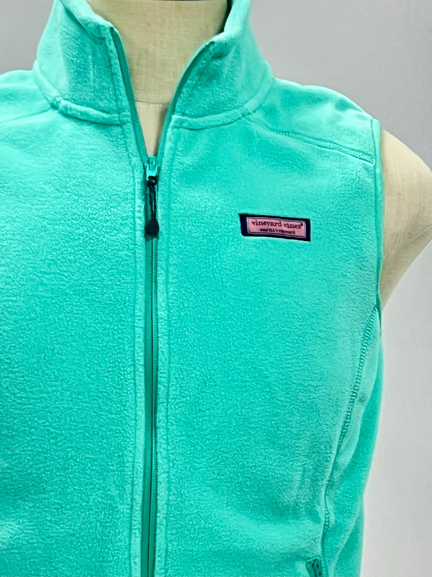 Chaleco de mujer Vineyard Vines 🐳 Color turquesa con zipper completo Talla M