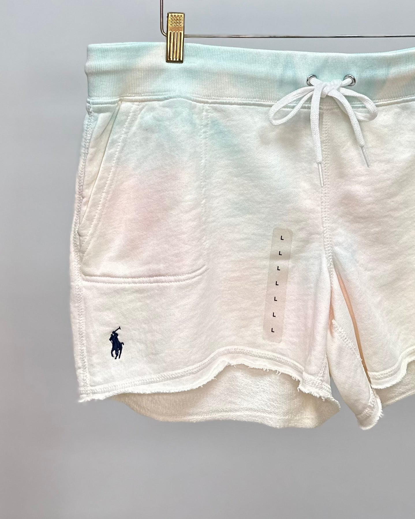 Short lounge de mujer Polo Ralph Lauren 🏇🏼 diseñó tie-dye en color celeste rosado y blanco Talla L