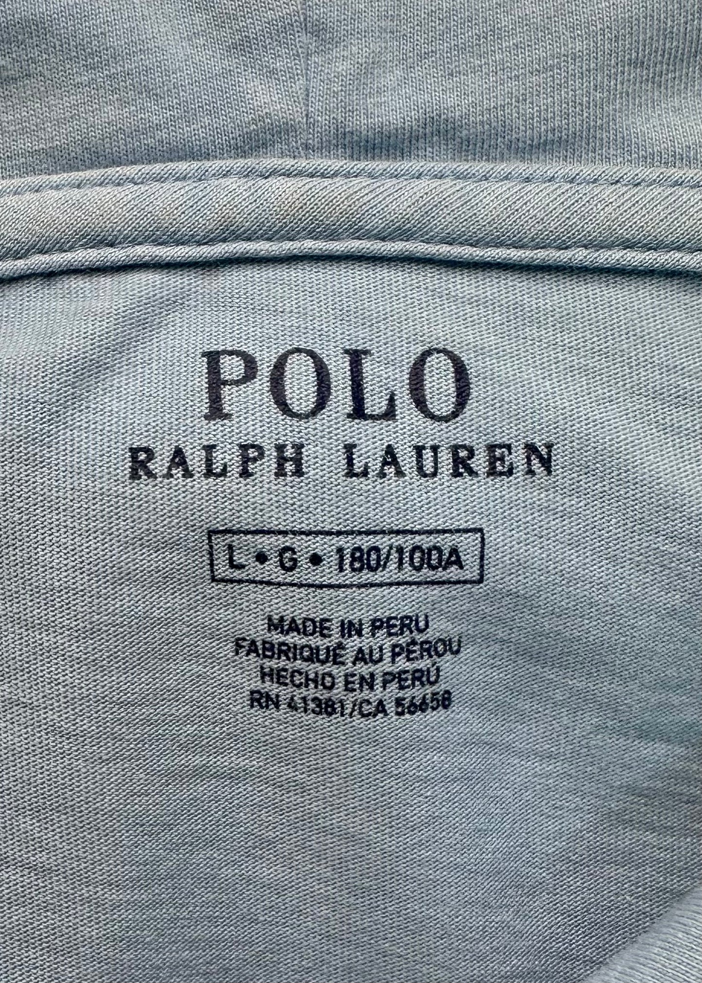 Sueter Jersey con capucha Polo Ralph Lauren 🏇🏼 color celeste claro Talla L