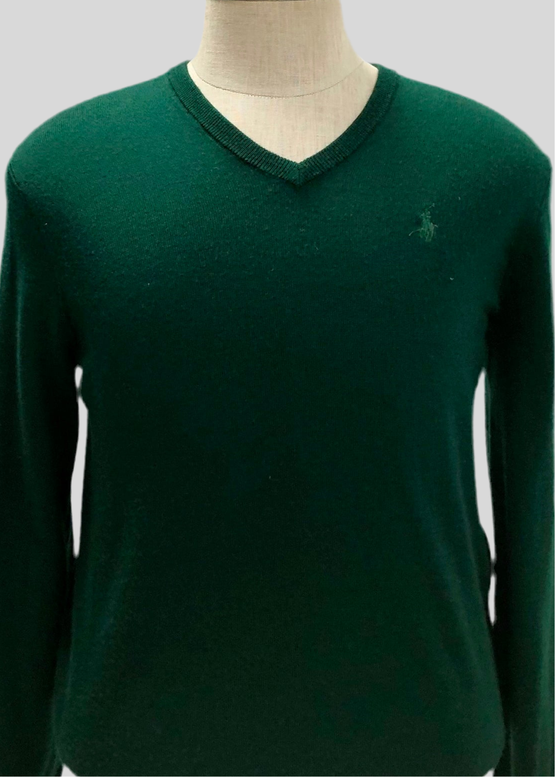 Sueter Jersey con cuello V Polo Ralph Lauren 🏇🏼 color verde Talla S