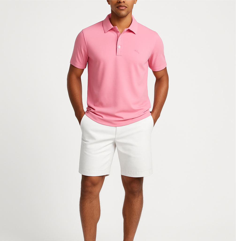 Camiseta Polo Tommy Bahama 🐬 color rosado Talla L Entalle Regular