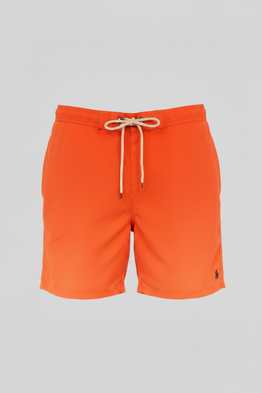 Short de baño Polo Ralph Lauren 🏇🏼 color naranja con logo en azul navy talla XL