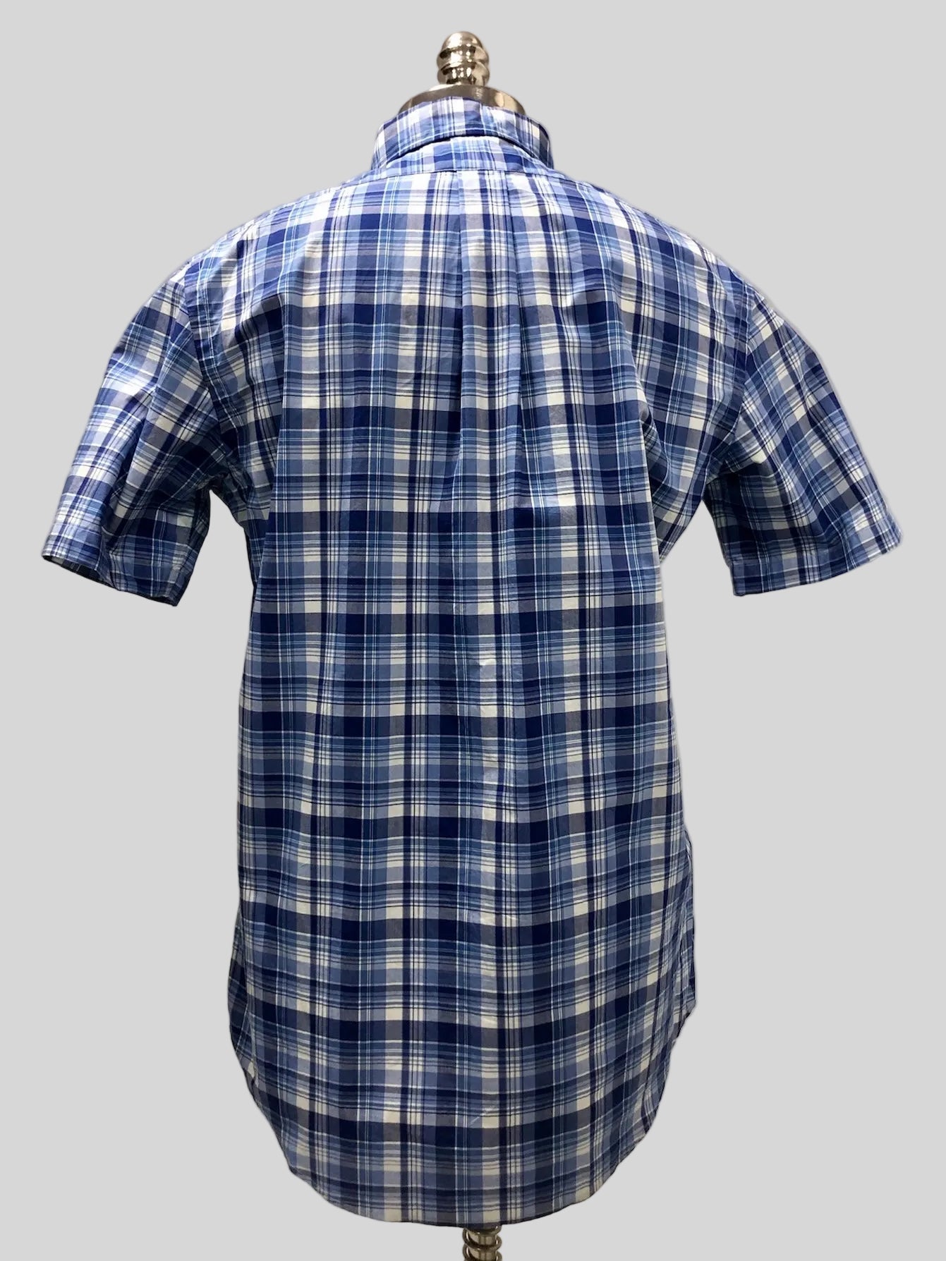Camisa Polo Ralph Lauren 🏇🏼 de cuadros tartán en azul y blanco Talla M Entalle Regular