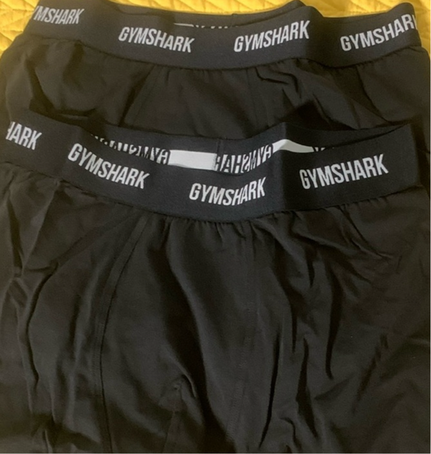 Paquete de 2 Boxers Briefs Gymshark 🏋🏽 Tela de algodón stretch color negro Talla L