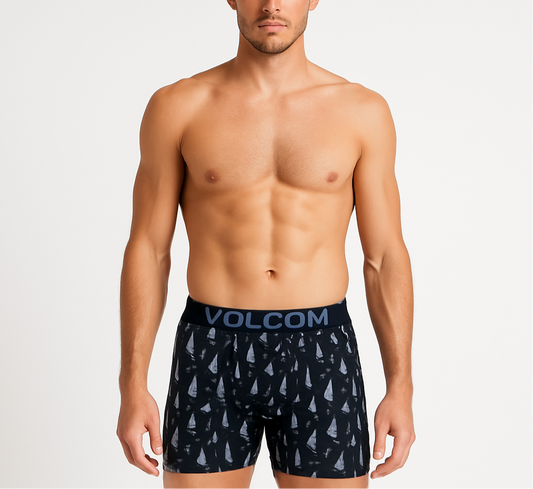 Boxers Briefs Volcom 🏄🏽‍♂️ Tela Performance color negro y diseño tríptico Talla L