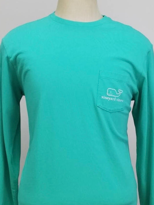 Camiseta de bolsillo Vineyard Vines 🐳 color turquesa con Diseño de ballena en blanco Talla M