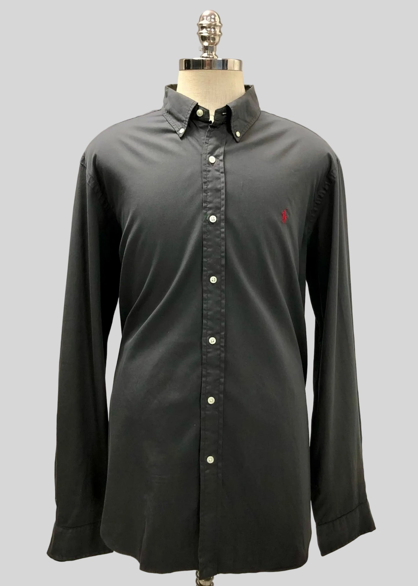 Camisa de botones Polo Ralph Lauren 🏇🏼 en color gris oscuro Talla XXL Entalle Clásico