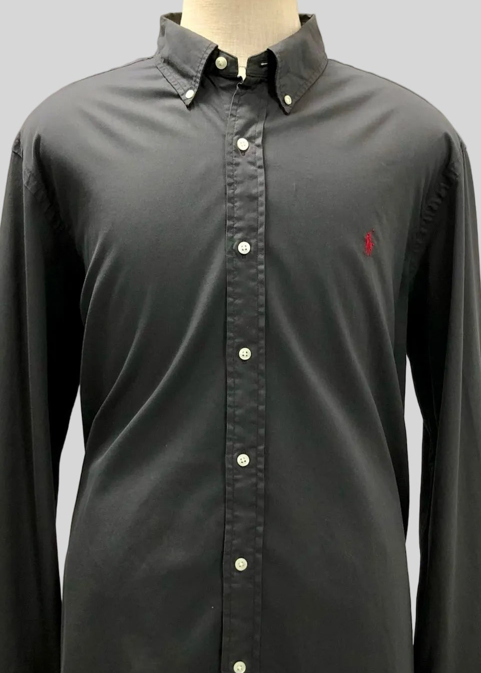 Camisa de botones Polo Ralph Lauren 🏇🏼 en color gris oscuro Talla XXL Entalle Clásico