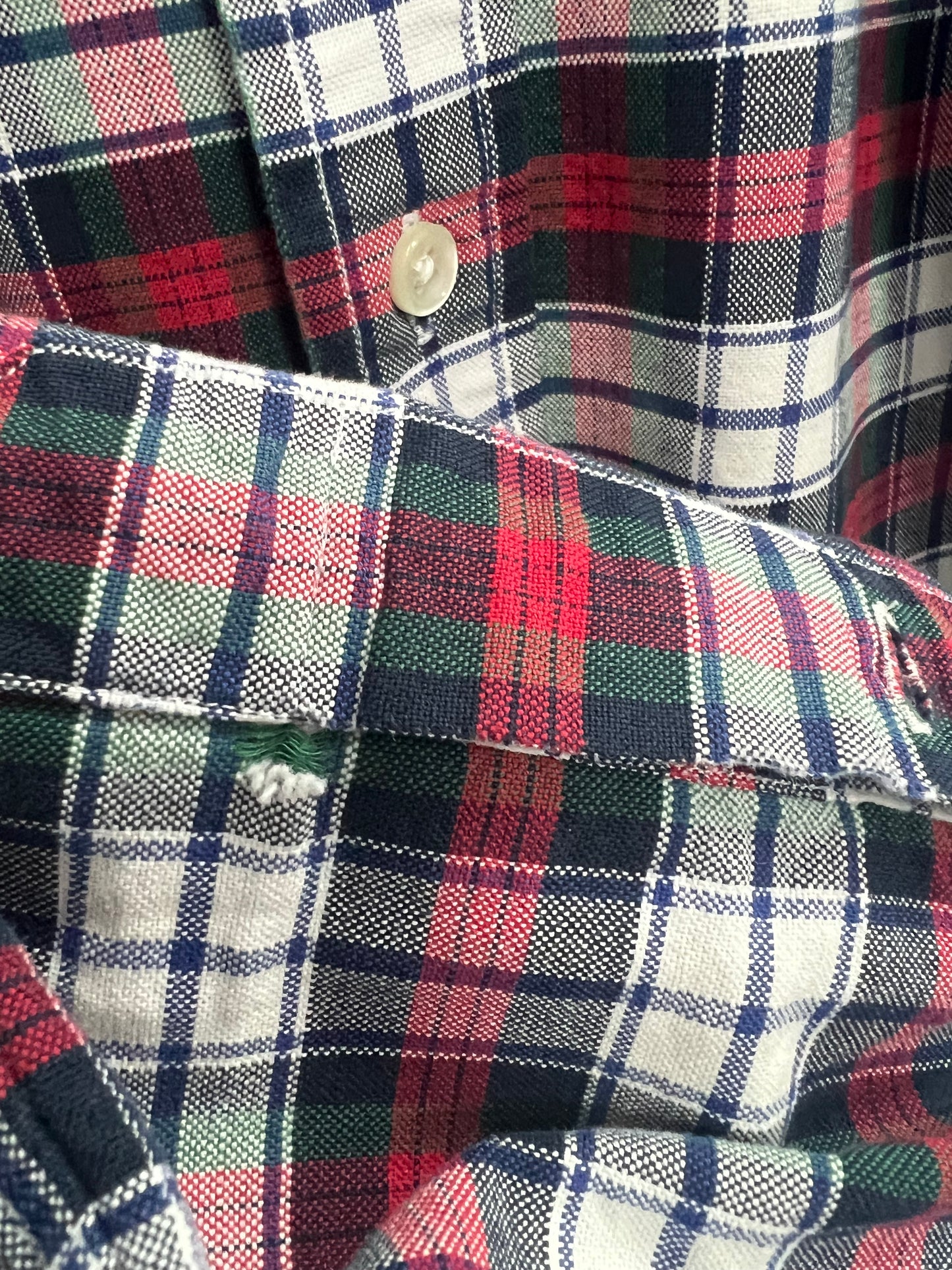 Camisa de botones Polo Ralph Lauren 🏇🏼 de cuadros tartán en color rojo, verde, azul navy y blanco Talla L Entalle Custom Fit (ver descripción)