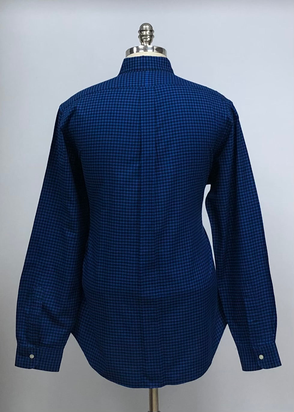 Camisa Polo Ralph Lauren 🏇🏼 con patron de cuadros gingham azul y negro Talla L Entalle Regular