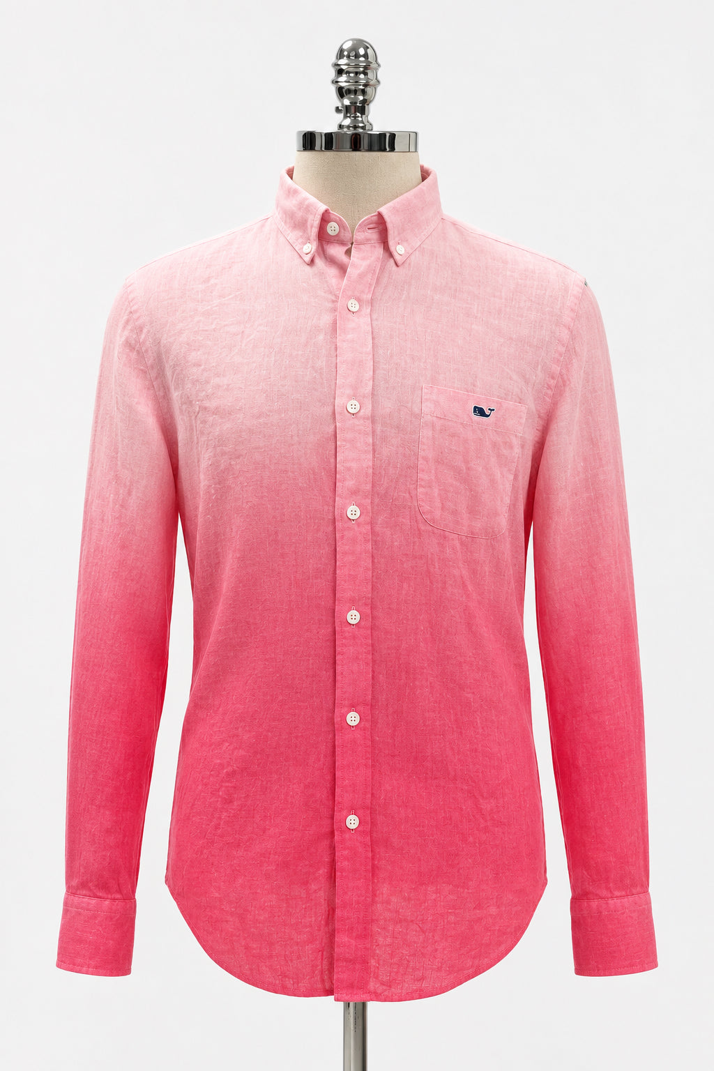 Camisa de lino Vineyard Vines 🐳 con diseño en tie-dye degradado color rosado Talla M Entalle Slim Fit