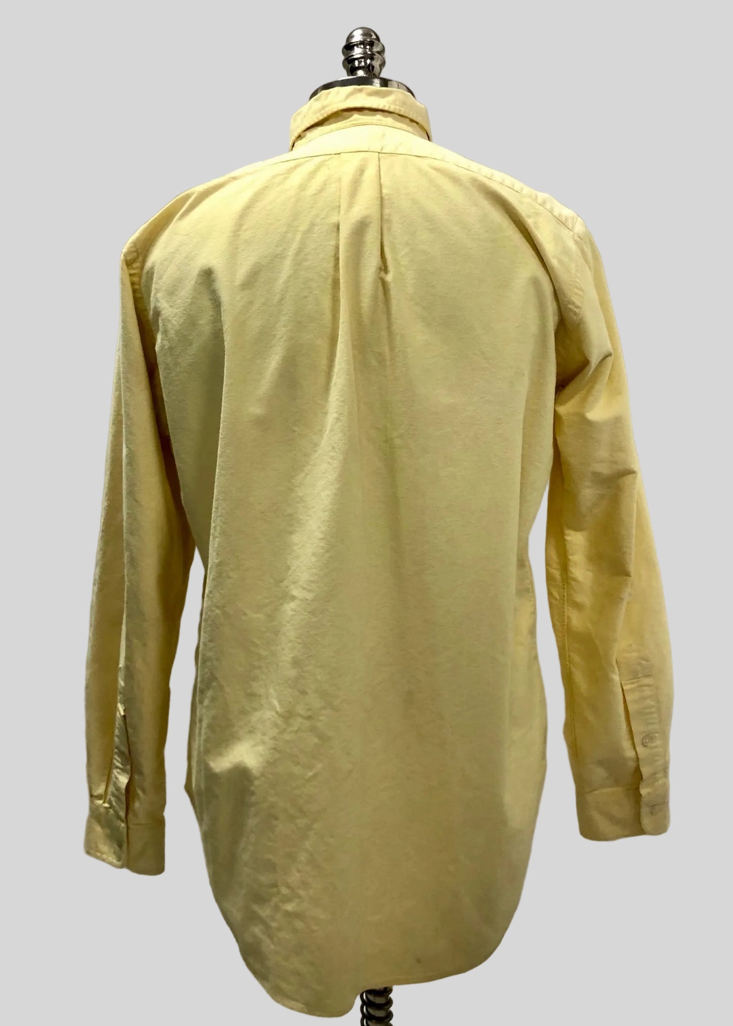 Camisa de botones Polo Ralph Lauren 🏇🏼 Oxford en color amarillo claro Talla M Entalle Clásico (ver descripción)