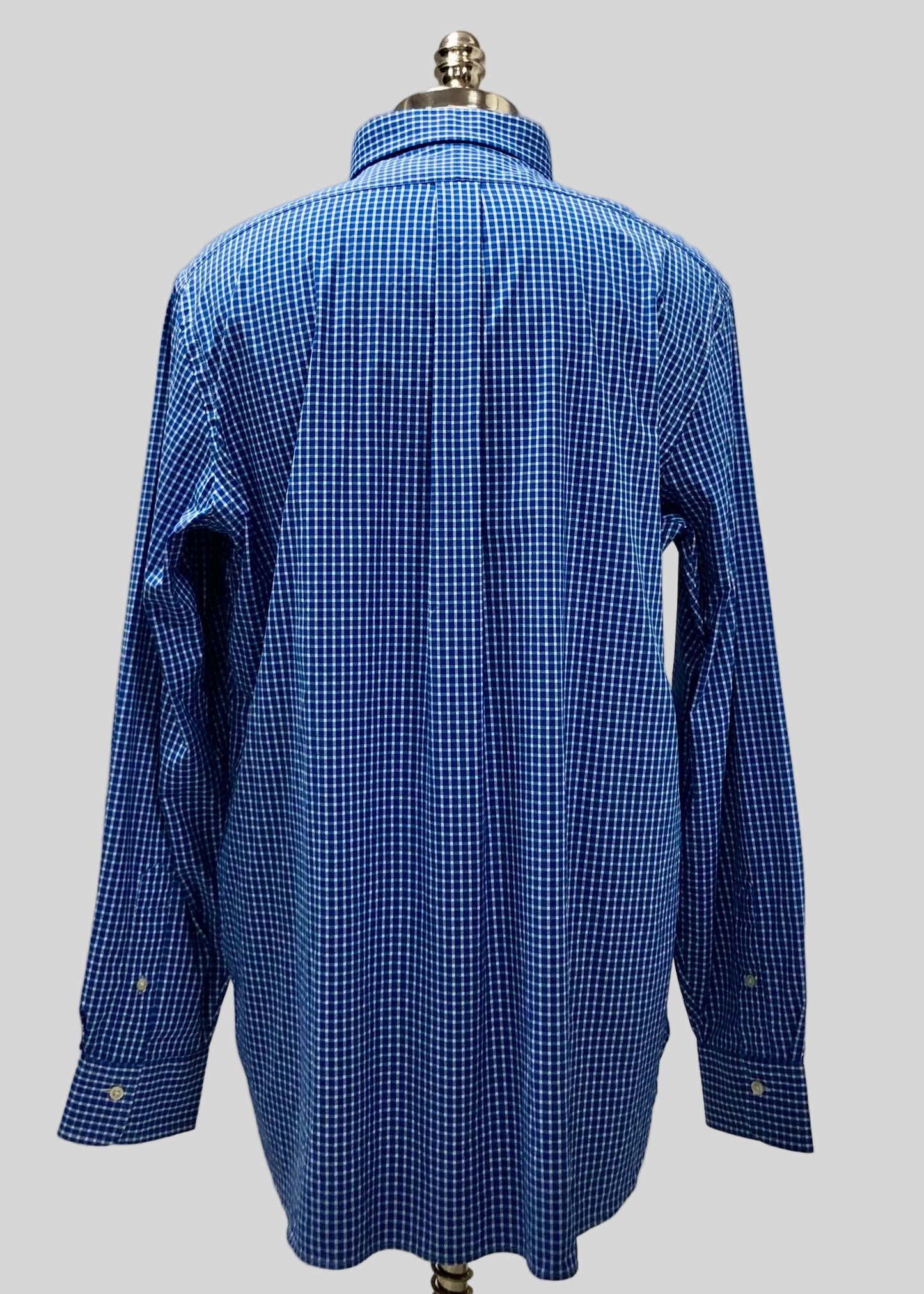 Camisa de botones Polo Ralph Lauren 🏇🏼 Performance de cuadros azul y blanco Talla XL Entalle Regular