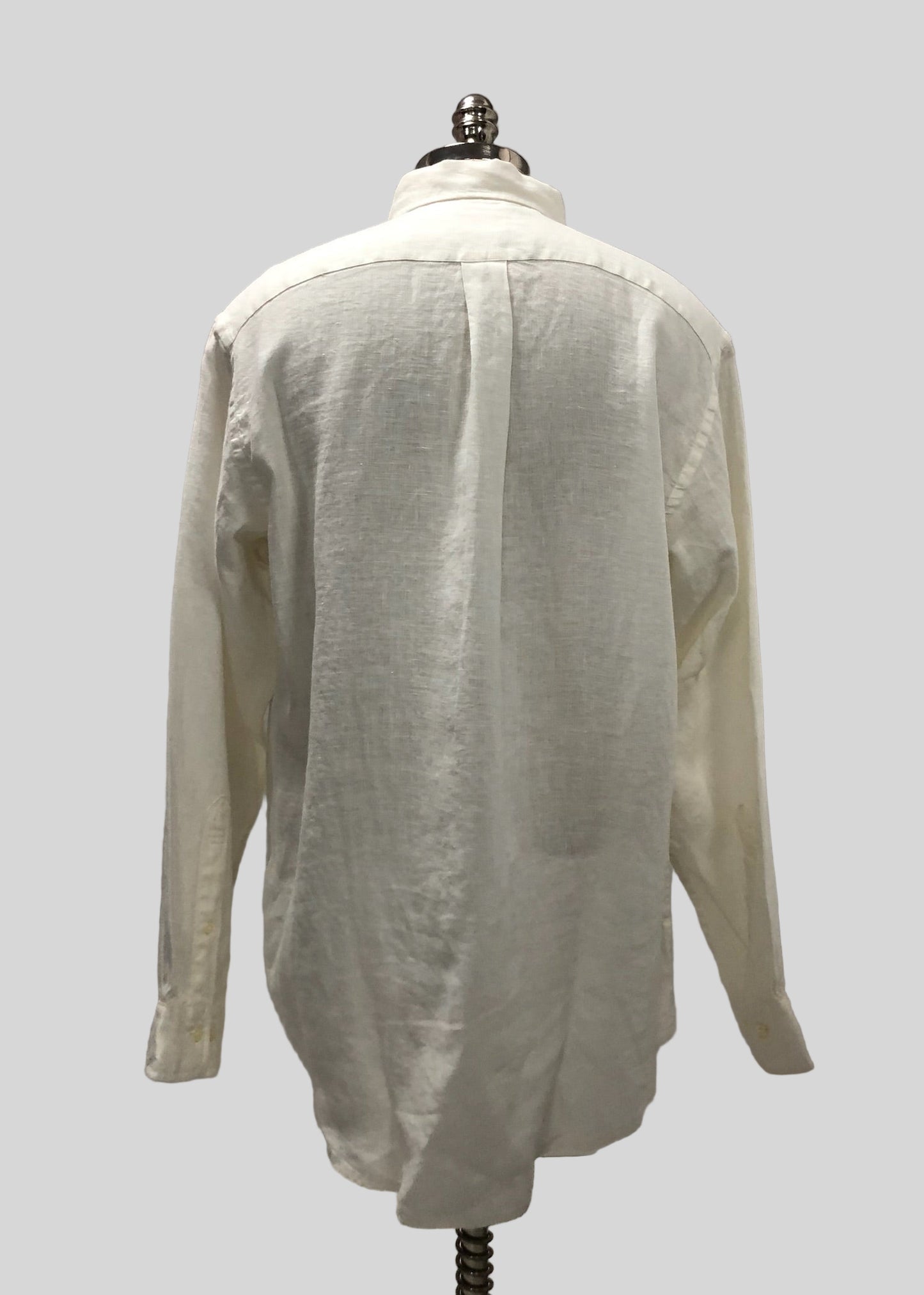 Camisa Brooks Brothers 🐑 De lino color blanco Talla L Entalle Regular