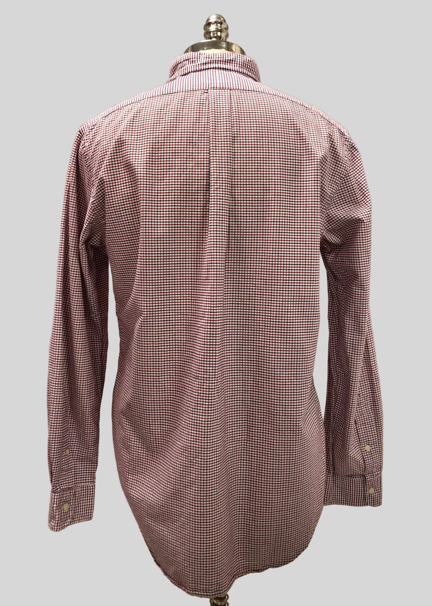 Camisa de botones Polo Ralph Lauren 🏇🏼 Oxford de cuadros rojo, azul y blanco Talla L Entalle Regular