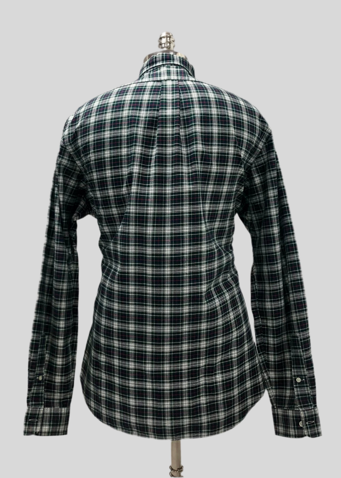 Camisa Polo Ralph Lauren 🏇🏼 Oxford con patron de cuadros verde oscuro, azul y blanco Talla XL Entalle Regular