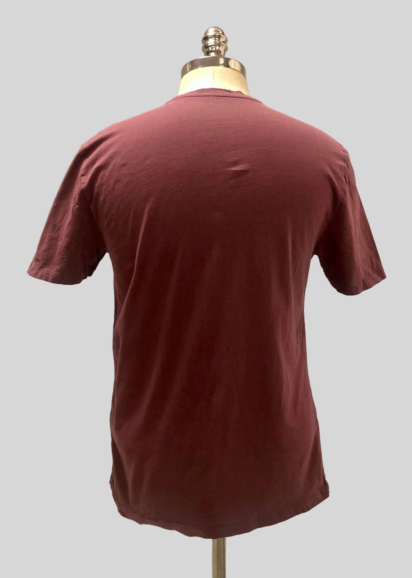 Camiseta cuello redondo AllSaints 🦌 color blanco y rayas en color rojo oscuro Talla S Entalle Regular (ver descripción)