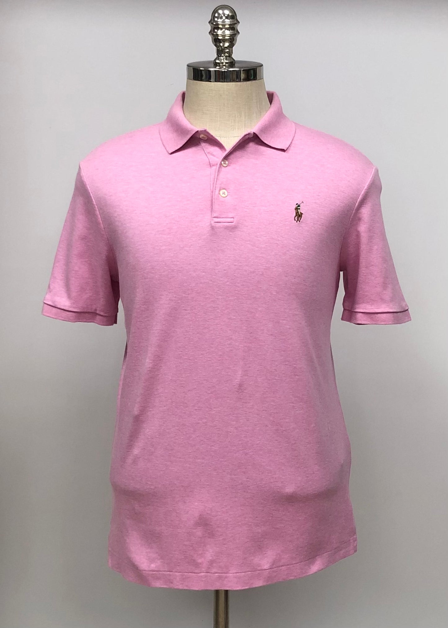 Camiseta Polo Ralph Lauren 🏇🏼 Pima color rosado Talla M Entalle Clásico