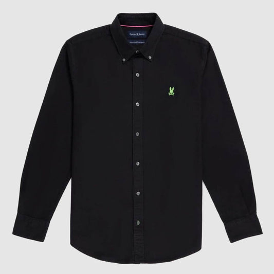 Camisa de botones Psycho Bunny 🐰  Oxford Color negro con logo tradicional Talla L y XL Entalle Regular
