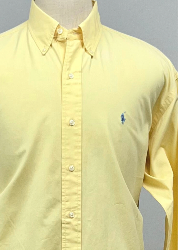 Camisa de botones Polo Ralph Lauren 🏇🏼 en color amarillo claro Talla XXL Entalle Regular