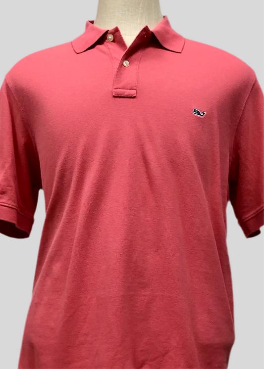 Camiseta Polo Vineyard Vines 🐳 color rosado magenta Talla L Entalle Clásico