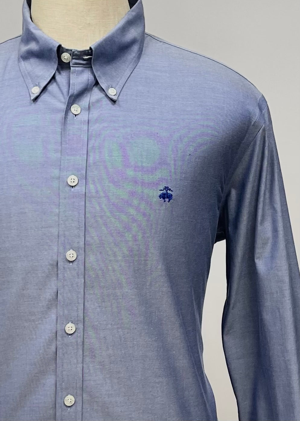 Camisa Brooks Brothers 🐑 color azul tornasol Talla L Entalle Regular