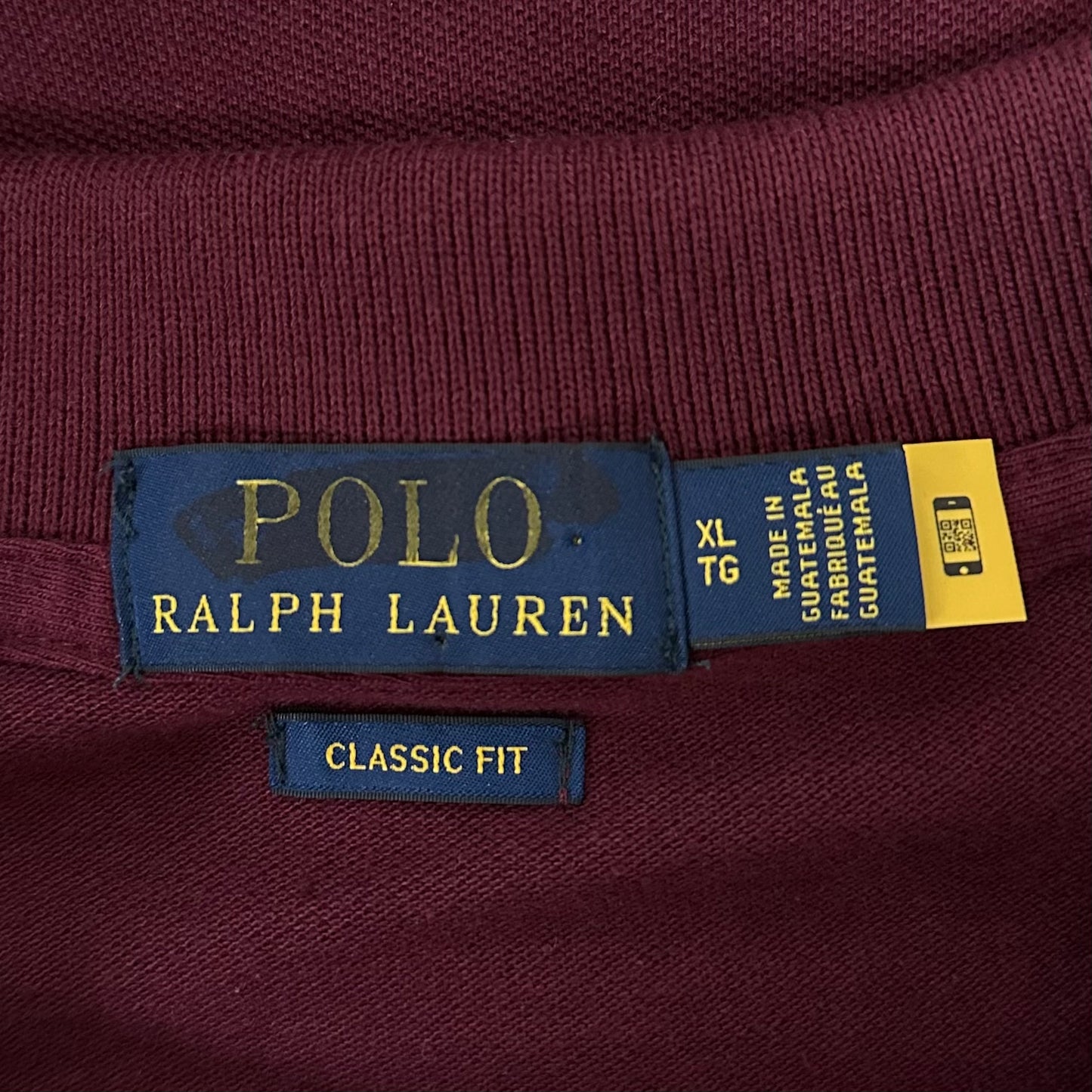 Camiseta Polo Ralph Lauren 🏇🏼 color rojo oscuro Talla M y XL Entalle Clásico