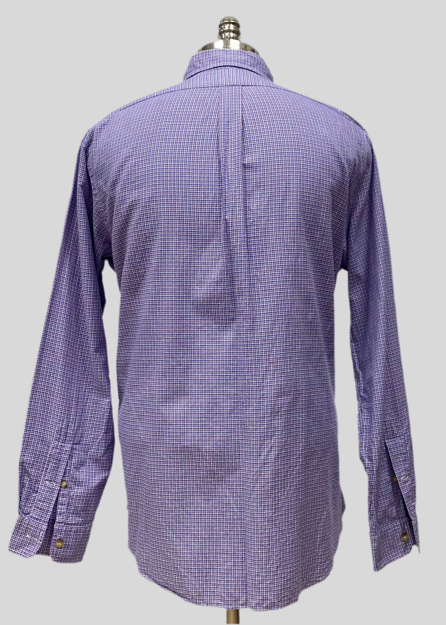 Camisa Polo Ralph Lauren 🏇🏼 con patrón de cuadros en color rojo oscuro, azul y blanco Talla L Entalle Regular