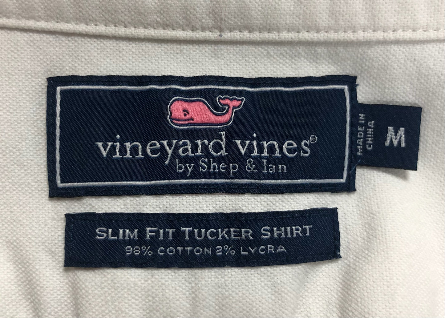 Camisa de botones Vineyard Vines 🐳 Oxford Color blanco Talla M Entalle Slim Fit