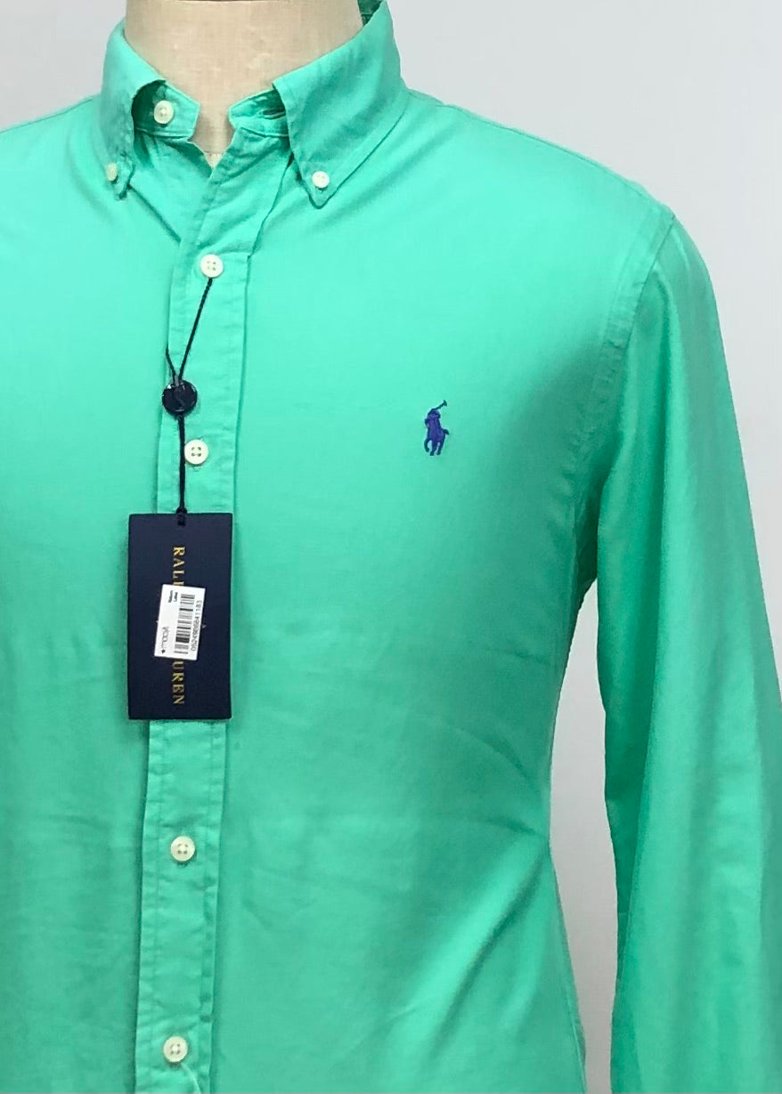 Camisa de botones Polo Ralph Lauren 🏇🏼  en color verde Talla M Entalle Regular (ver descripción)