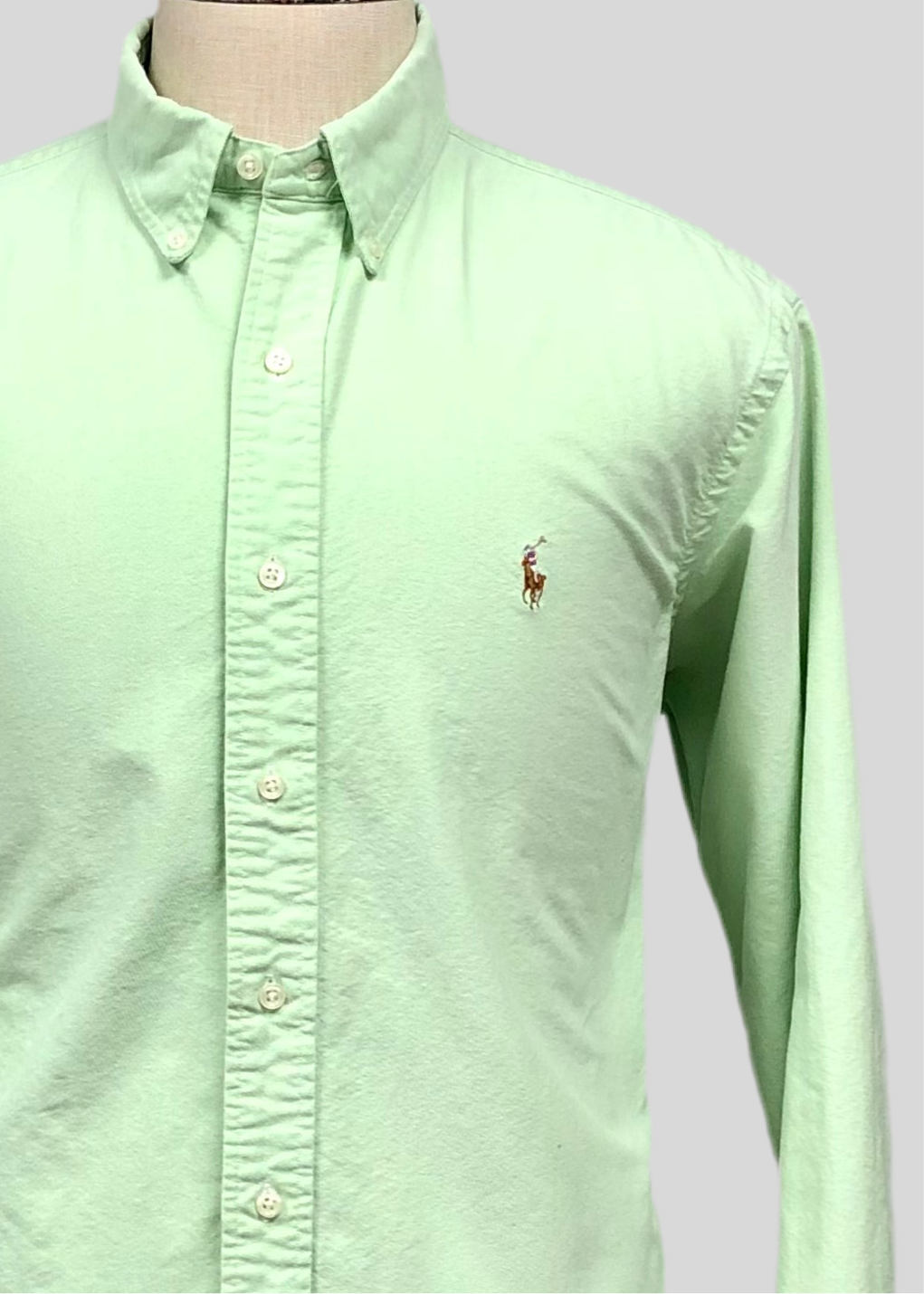 Camisa de botones Polo Ralph Lauren 🏇🏼 Oxford en color verde claro Talla M Entalle Regular