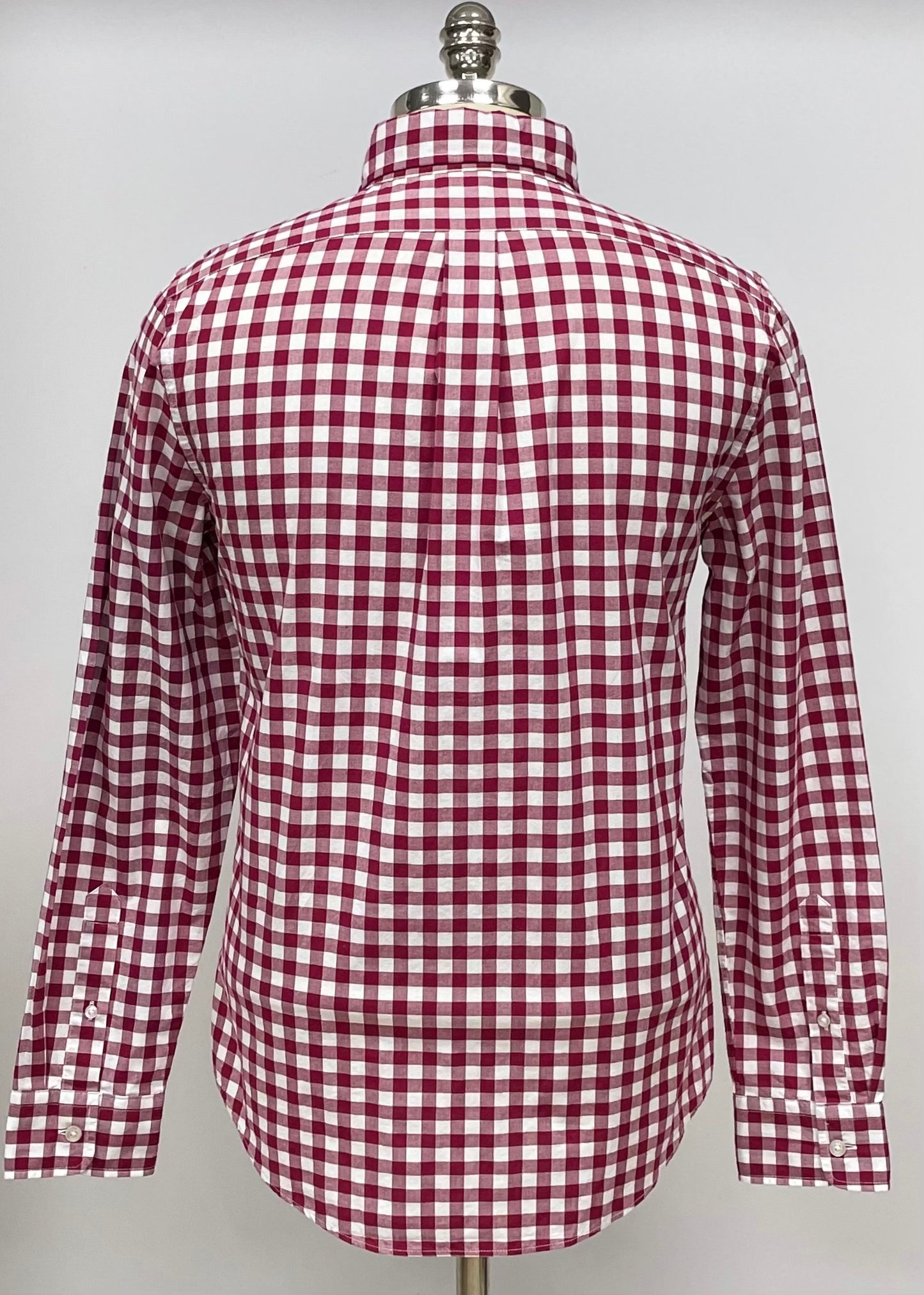 Camisa Vineyard Vines 🐳 con patron de cuadros gingham en color rojo oscuro y blanco Talla S Entalle Slim Fit