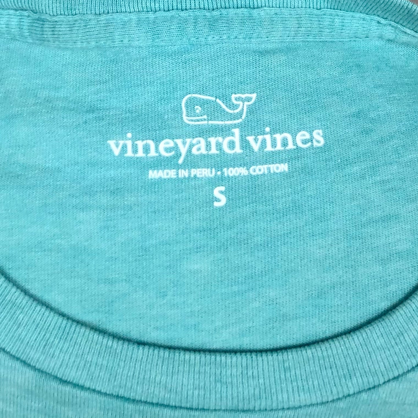 Camiseta de bolsillo Vineyard Vines 🐳 color turquesa con Diseño Marthas Vineyard Talla Small