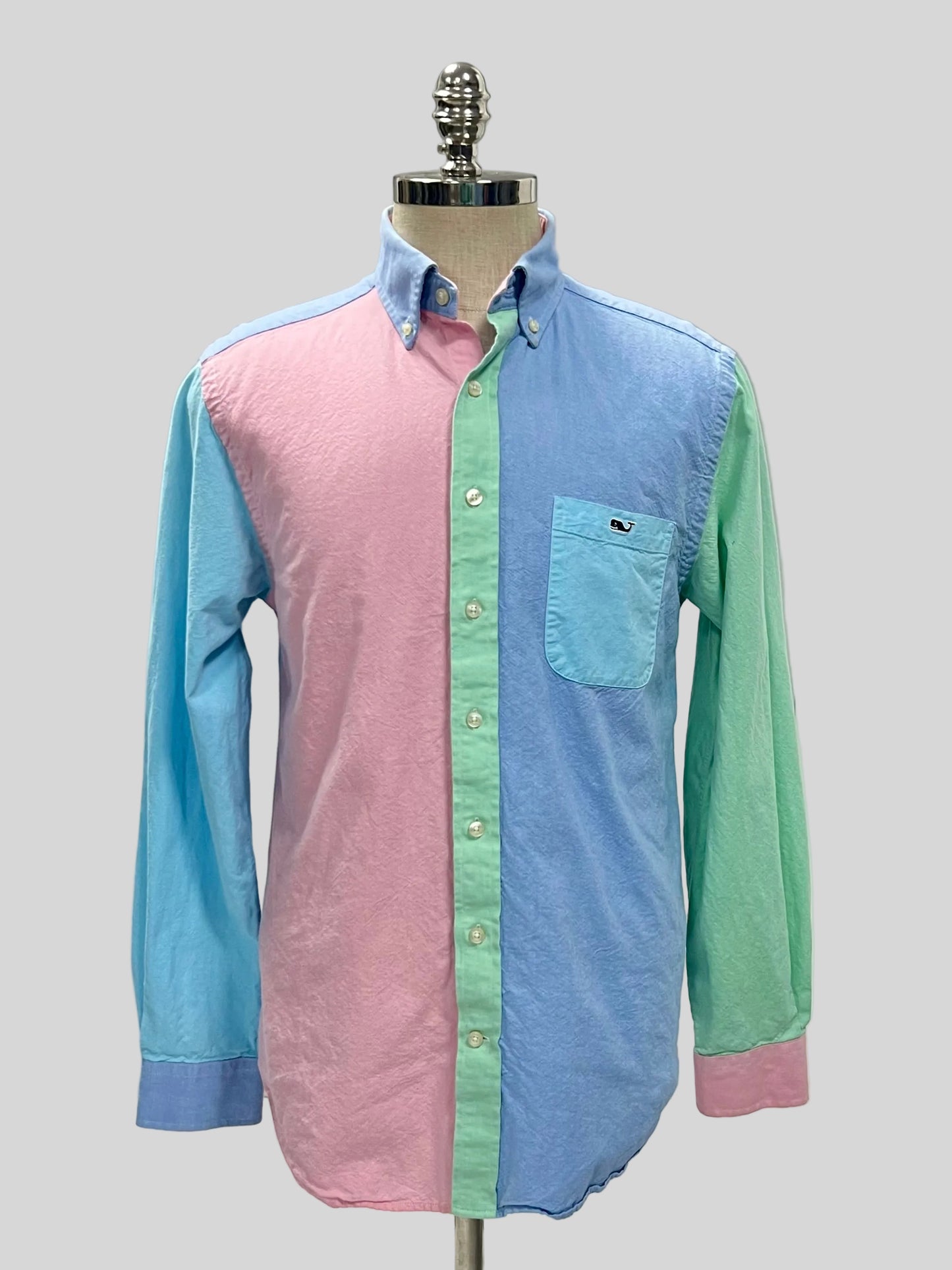 Camisa de botones Vineyard Vines 🐳 Oxford con franjas multicolor Talla M Entalle Slim Fit (ver descripción)
