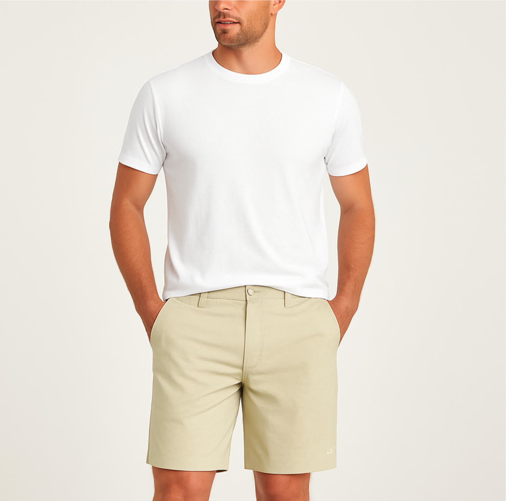 Short Híbrido Hurley 🏄🏽‍♂️ color beige Tela Performance Entalle clásico talla 32