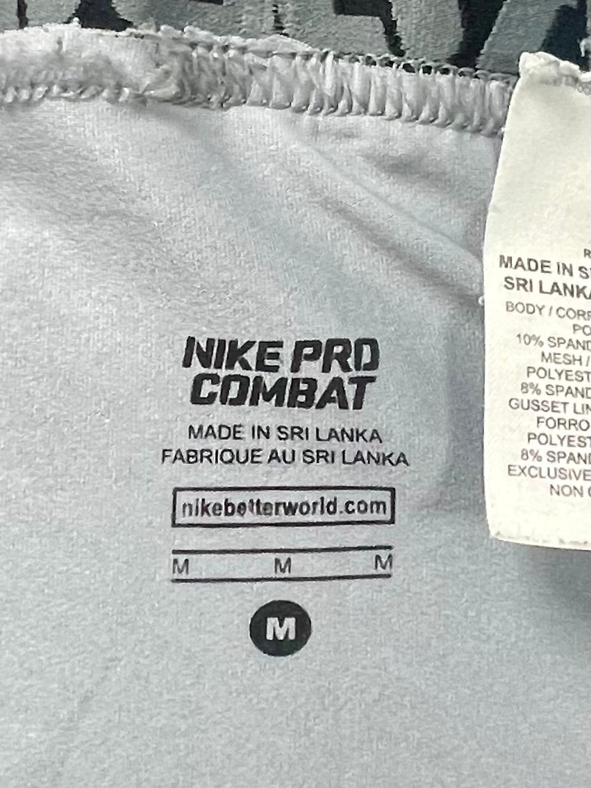 Malla de entrenamiento licra Nike ✔️ Pro Dri-FIT para hombre con diseño de rayas en color gris Talla M