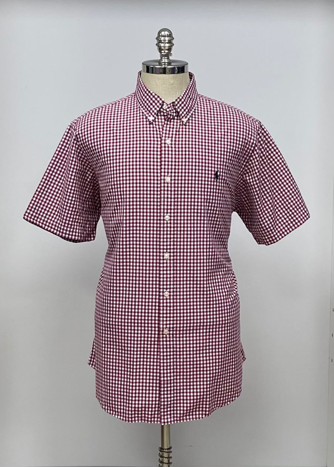 Camisa Polo Ralph Lauren 🏇🏼 con patron de cuadros gingham en color rojo y blanco Talla XL Entalle Regular