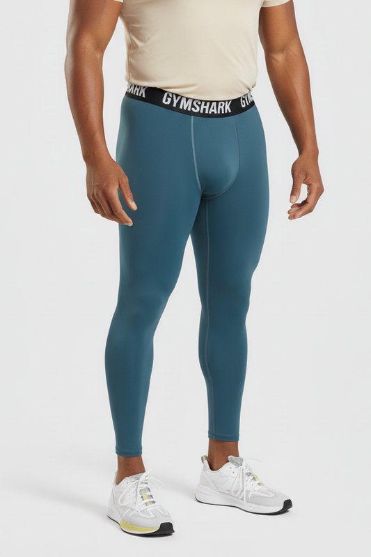 Mallas de entrenamiento Gymshark 🏋🏽 para hombre en Color verde azulado y logo en blanco Talla M