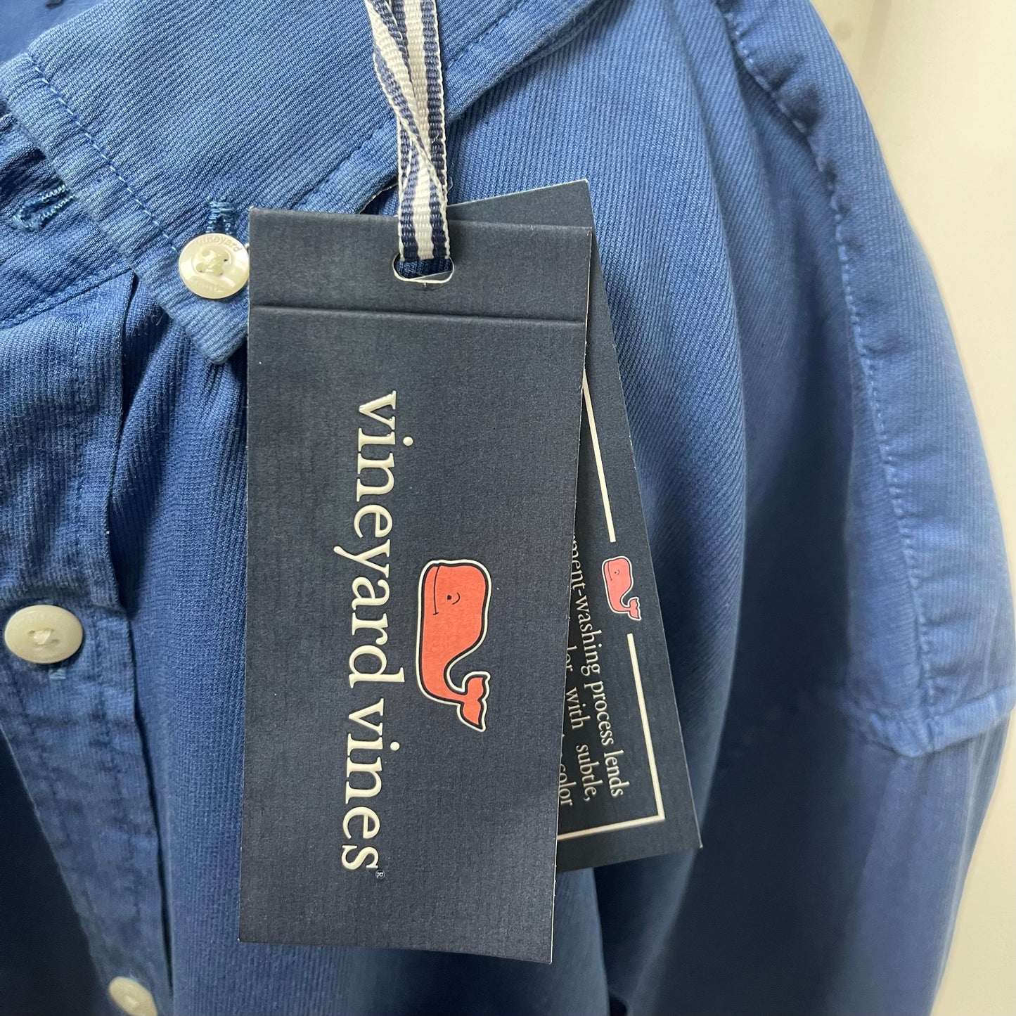 Camisa de botones Vineyard Vines 🐳 Color Azul Talla L Entalle Slim Fit