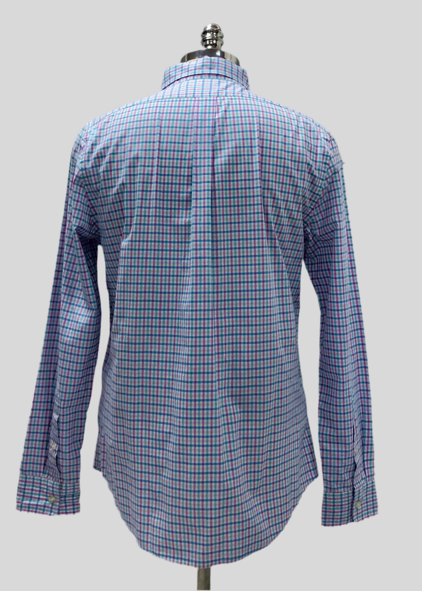 Camisa Vineyard Vines 🐳 color blanco de cuadros en color rosado, verde y azul Talla M Entalle Slim Fit (ver descripción)