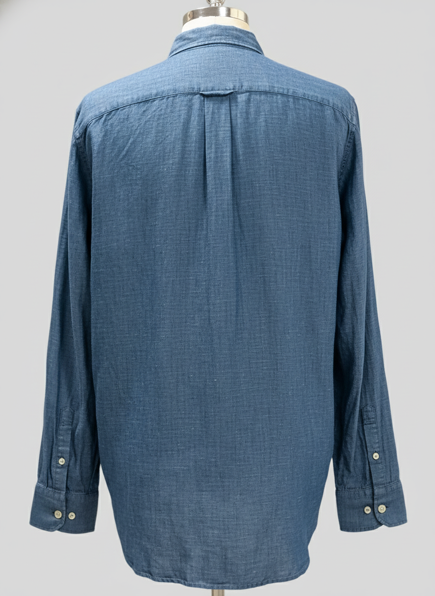 Camisa de botones American Eagle 🦅 de jeans color azul oscuro Talla XL Entalle Clásico
