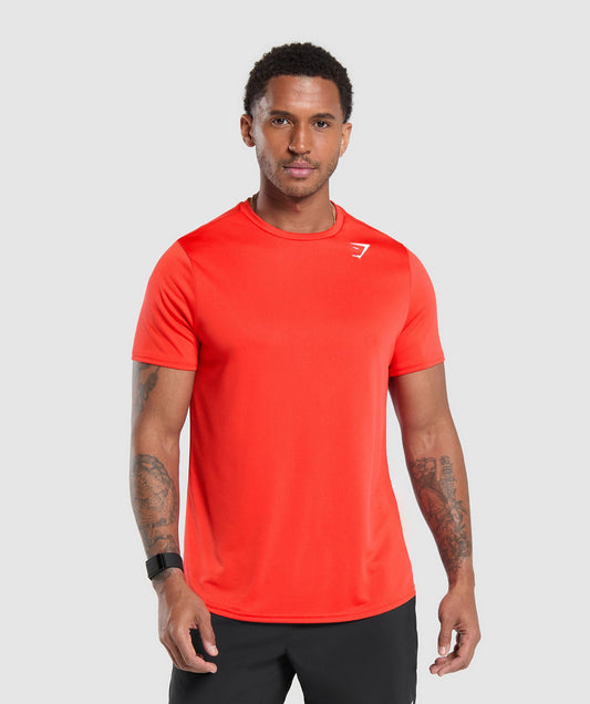 Camiseta de entrenamiento cuello redondo Gymshark 🏋🏽 color rojo manga corta Talla S