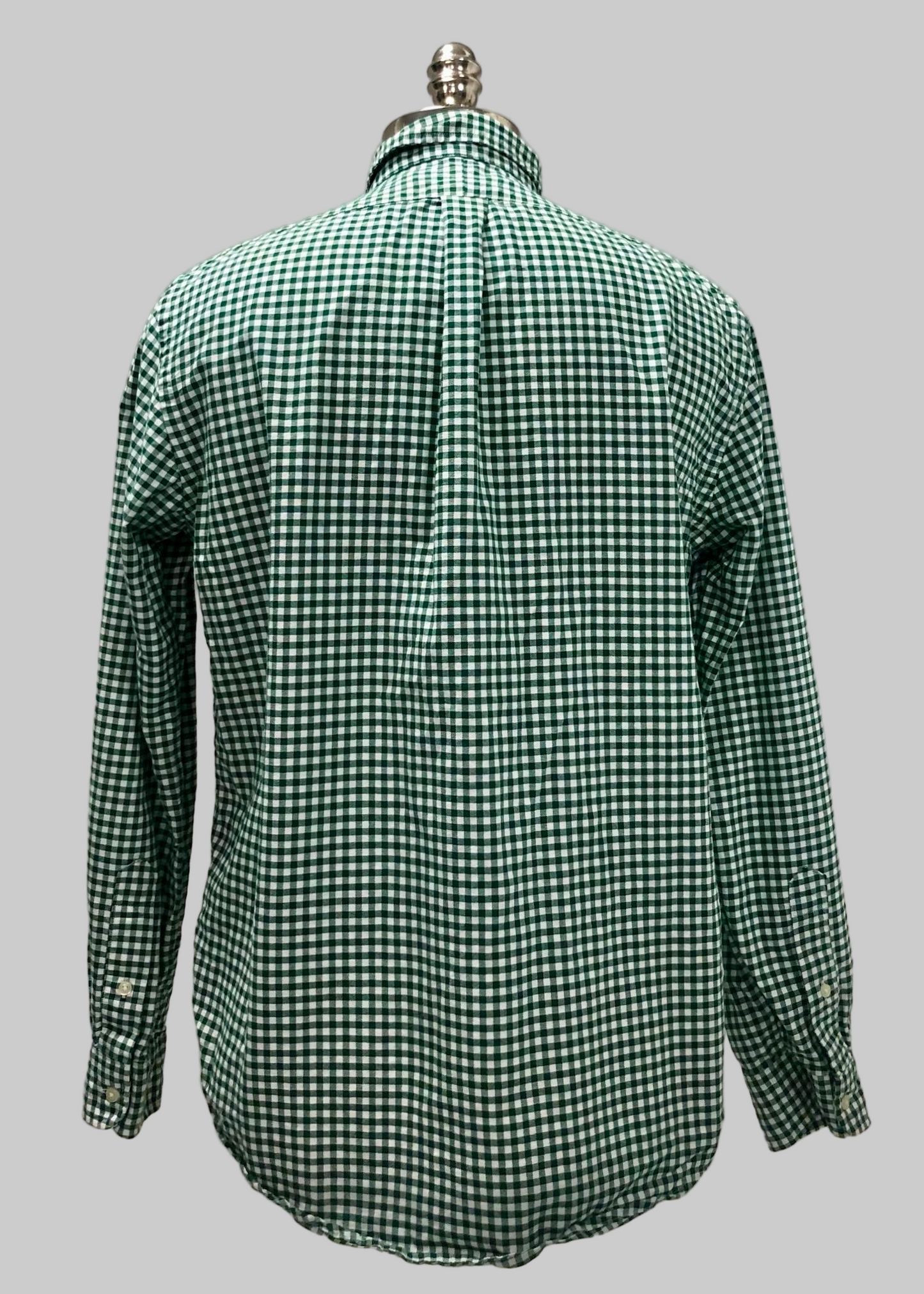 Camisa de botones Polo Ralph Lauren 🏇🏼 Oxford de cuadros gingham verde oscuro y blanco Talla L Entalle Regular