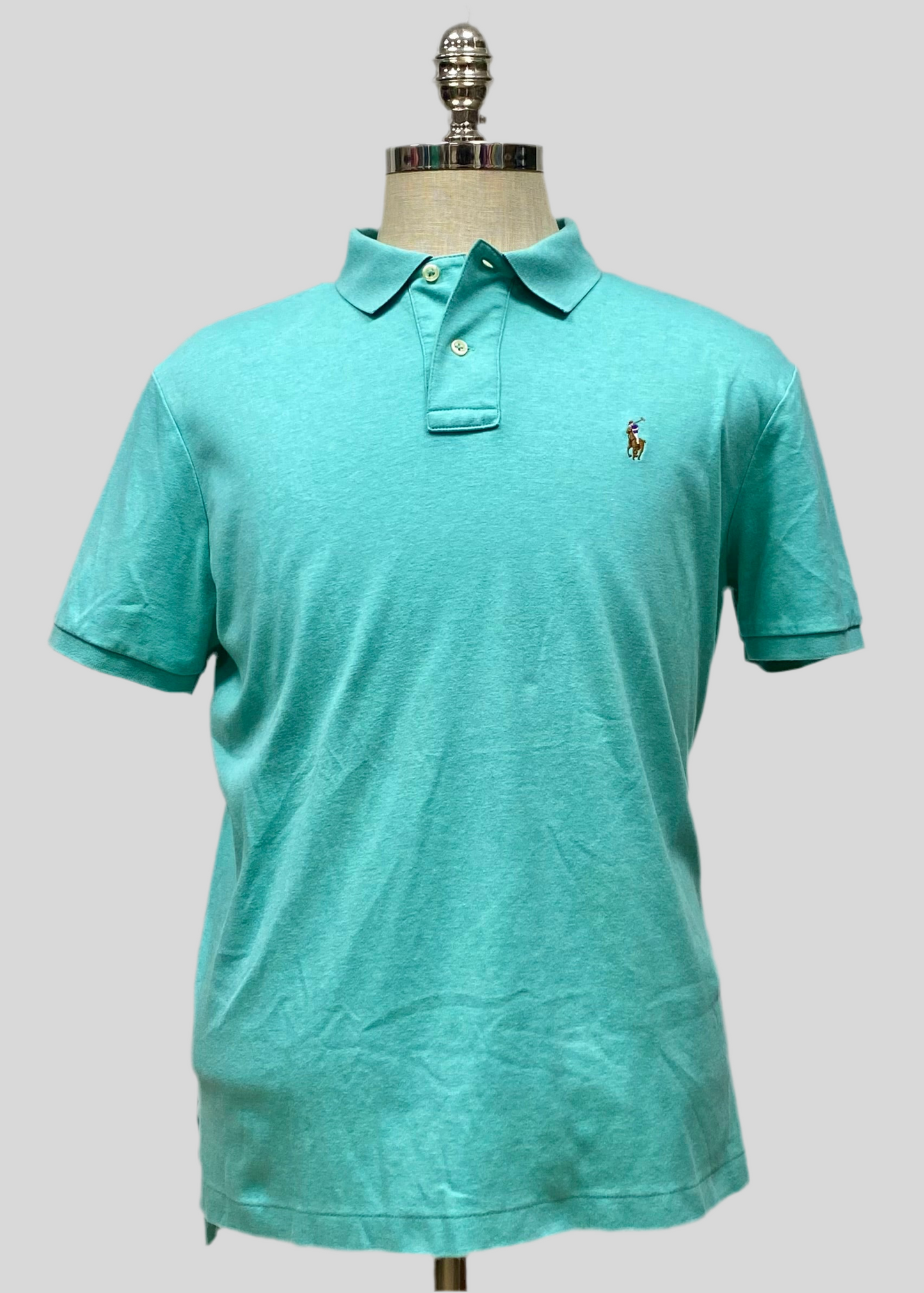 Camiseta Polo Ralph Lauren 🏇🏼 color turquesa Talla L Entalle Regular