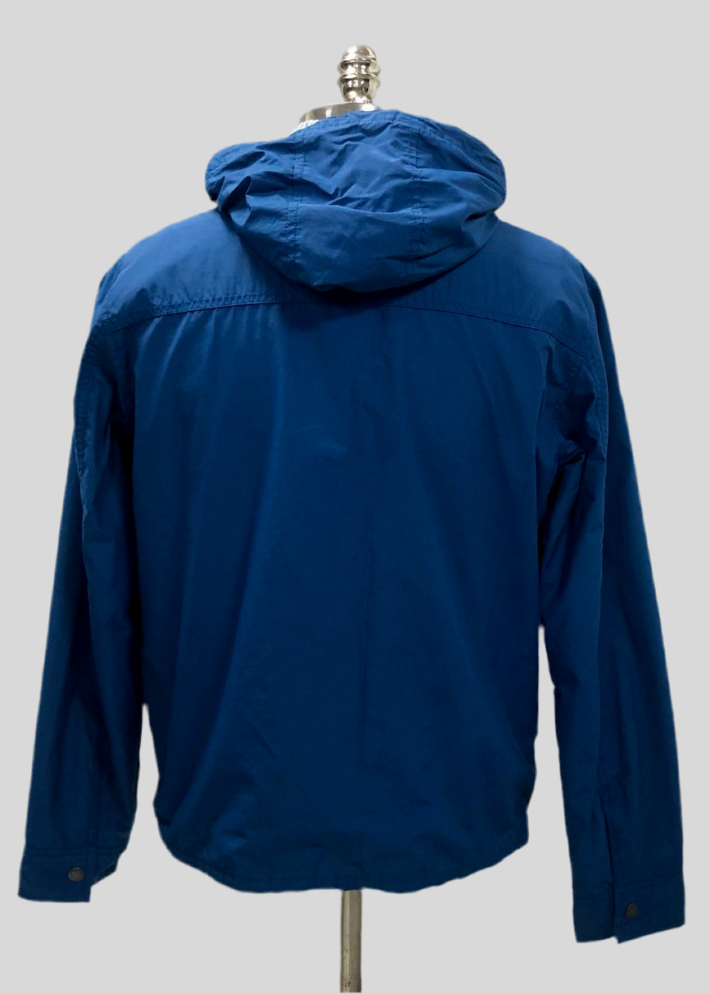 Jacket con capucha Brooks Brothers 🐑 color azul con zíper completo y bolsillo Talla M
