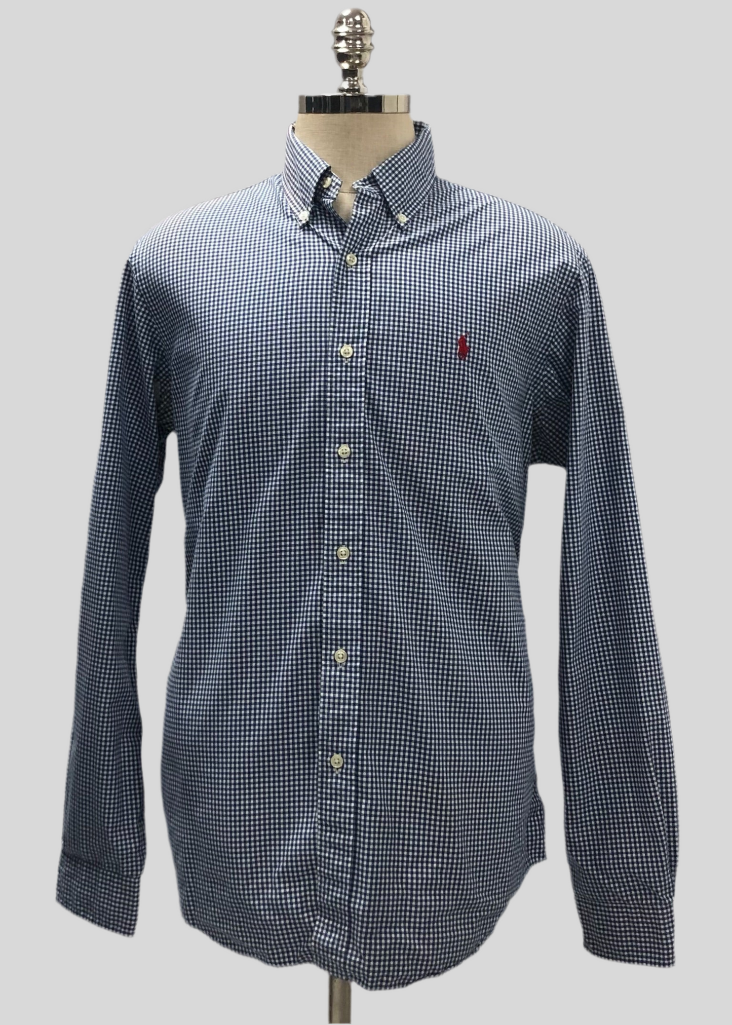 Camisa de botones Polo Ralph Lauren 🏇🏼 de cuadros gingham en color azul y blanco Talla L Entalle Regular (ver descripción)