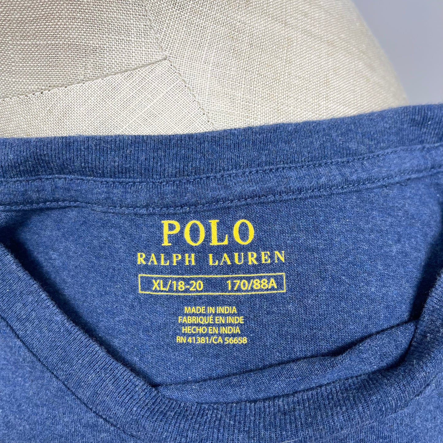 Camiseta cuello redondo Polo Ralph Lauren 🏇🏼 color azul Talla S Entalle Regular